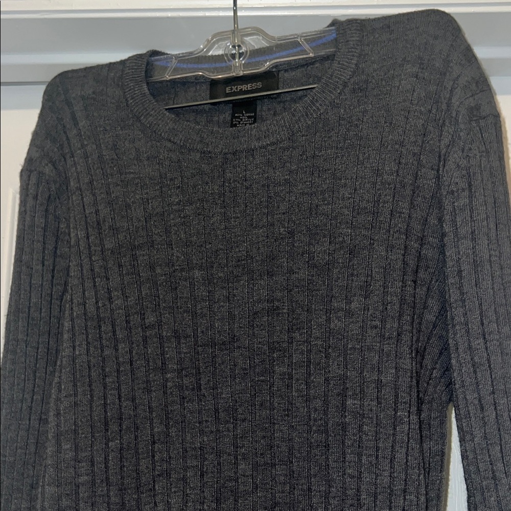 Express Black Ribbed Sweater - Picture 5 of 6